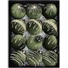 WheatThrive Palla di Natale in Velluto Sfoderato, 12 Pezzi Palline Natalizie in Plastica per Albero di Natale, Decorazioni Natalizie Infrangibili per Decorazioni Festività (Verde Oliva)