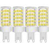 EIMOPE G9 Lampadine LED Dimmerabile, 10W Bianco Caldo 3000K equivalenti a 100W alogene Lampadine, 1200LM G9 Presa Lampada, Illuminazione Fascio 360°, senza sfarfallio CRI> 85, Confezione da 4