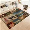 Generic Colore Tappeti 180 x 240 cm montagne della foresta di disegno geometrico Tappeto Pelo Corto Moderno Soggiorno Tappeti Antiscivolo Tappeti Morbidi e Moderni Adatti per la Decorazione Domestica