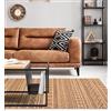 STOR PLANET | Tappeto Bamboo Moderno senza Bordo, Tappeti in Bambù Antiscivolo per Soggiorno, Salotto, Bagno, Corridoio, Camera da letto. Tappeti Grandi fino a 2,4m | Etnico Natur, 140x200cm