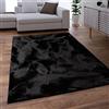 Paco Home Tappeto Salotto Moderno Soggiorno Pelo Lungo Lavabile in Lavatrice Tappeto Morbido Peloso Nero, Dimensione:200x280 cm