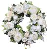 TAIZhiChen Ghirlanda di Peonie Artificiali, Ornamenti Floreali Da Appendere Alla Parete, Materiale Floreale, Adatto per Matrimoni, Soggiorni, Anniversari, Bianco