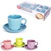 Generico Set 4 Tazze e 4 piattini Cappuccino 200 ml (viola)