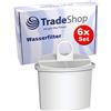 Trade-Shop 6 x filtri dell'acqua di ricambio per Braun KF3100 KF312 KF3120 KF500 KF560/1 KF570 KF570/1 KFT1 Aroma de Luxe KF510 KF520 KF540 KF550 KF560