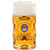 Hofbräuhaus München Boccale da birra in vetro con logo originale HB Isarseidel Oktoberfest 1 l 1000137