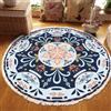 Tomifine Tappeto per soggiorno bohémien camera da letto tappeto antiscivolo lavabile in lavatrice morbido tessuto tappeto per cucina vintage corridoio sala (90 cm,Arancione Blu)