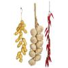 EasyByMall Verdura finta in schiuma artificiale, corda da appendere per verdure, aglio artificiale peperoncino rosso, per cucina domestica
