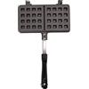 Mimdixy Padella per creatore di waffle, ferro waffle in lega di alluminio con manico lungo non stick waffle cono maker per cucina da cucina