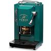 FABER COFFEE MACHINES | Modello Pro Deluxe | Macchina caffe a cialde ese 44mm | finiture Cromo | Pressacialda in ottone (British Green)