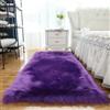 Tomifine Faux Tappeto di Pelle di Pecora, Lana Agnello Imitazione Tappeti Pelliccia Sintetica Decorativa, Adatto per Tappeto per Soggiorno, Tappetino per il Letto (100 x 200 cm,Viola)