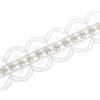 PATIKIL 5 Yard Nastro di Pizzo con Perle Finte, 5pz 4mm OD 0,79 di larghezza, Perle Applicate a Frange Perle per Decorazioni di Matrimoni Feste Casa Cucito Artigianato Natalizio, Bianco