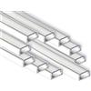 AFTERTECH 10x 2metri (20M) 1506B 15x6mm PROFILO ALLUMINIO BIANCO PER STRISCE STRIP LED BARRA RIGIDA 2M 2MT + COPERTURA (10x 2metri 1506bianco clear)