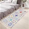 Tomifine Tappeto con nappe, bohémien, lavabile, tessuto, stampato, Tappeti per soggiorno, camera da letto, porta d'ingresso (60x180 cm,Viola Blu)