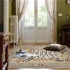 BLOSSOMLIFE Tappeto con tigre tibetana, per ingresso, stile bohémien, verde, con tigre verde, lavabile, con stampa leopardata, per camera da letto e cucina, antiscivolo, a pelo basso (giallo, 120 x 160 cm)