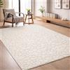 the carpet Elisa, tappeto moderno per soggiorno, design geometrico, alta densità di pelo e piacevolmente morbido, crema, 120 x 160 cm