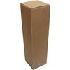 Generico Astuccio Scatola Porta 1 Bottiglia Magnum in Cartone Ondulato Avana 11x11H41cm - 25 pezzi -