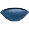 Onlylux Coppa Burano in Vetro Centrifugato Decorato a Mano - Centrotavola Decorativo 28 x 9,5 cm - Coppa in Vetro Artigianale per Arredo Casa - Ocean Blu