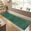 Siunwdiy Tappeto Cucina Antiscivolo Lavabile 2 Metri Verde Scuro Tappeti Runner Lungo Tinta unita Tappeto Passatoia Corridoio Soggiorno Tappetino Cucina Camera Camera da Letto，60x200cm