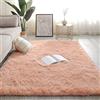 Swsen Tappeto Soggiorno Super Morbido - Tappeti Shaggy Soffice Lato Lavabile - Moderno Tappeto Inferiore Antiscivolo a Pelo Lungo Tappeti a Pelo Lungo 60 x 160CM, Pasta di Fagioli