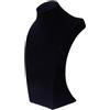 JISADER Espositore per collana Supporto per manichino per collana Supporto per vetrina Decorazione Espositore per gioielli Busto per fiere, mostre, oggetti di, Nero Altezza 30 cm
