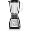 Necchi - NBL1055M-CB Frullatore da tavolo premium in acciaio inossidabile, capacità da 1.5, potenza 500W, 5 velocità + impulso.