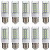 Aoxdi E27 LED Mais Lampadina 7W, Bianco Freddo, Lampada LED Esterno Casa Strade E27 LED Lampadine 7W 48 SMD 5730, AC220-240V, Pacco da 10 Pezzi