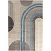 Mazovia Tappeti - Grigio Tappeto per Esterni,Interni Geometrico - Balcone, Terrazza, Patio, Padiglione, Cucina - Pile Corto Rettangolo Certificato OEKO-TEX® Impermeabile - 80 x 150 cm