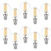 Bratek 10 Lampadine Led E14 Luce Calda Vintage 2700k 4W 470 Lumen - Lampadina Vintage Attacco Piccolo e14 Filamento Led - Sferetta Trasparente Equivalente 55W a Incandescenza o 40w Alogena