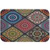 A.Monamour Tappetino per Il Bagno Antiscivolo Assorbente Morbido Etnico Tribale Floreale Motivo Geometrico Bohémien Motivo Mandala Decorazioni Vintage Tappeto Tappetini Doccia Cucina Zerbino 40x120cm