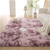 XIEMINLE Grande tappeto per camera da letto, morbido, soffice, a pelo lungo, lavabile in lavatrice, comodo, shaggy, in peluche, antiscivolo, per la camera dei bambini (80 x 150 cm, rosa scuro)