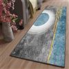 ZJXSNEH Tappeto Passatoia Corridoio Cucina da Ingresso Ufficio Antiscivolo Geometria grigio blu 60X180CM Rettangolo