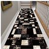 Siunwdiy Tapis Cucina Antiscivolo Lavabile 60X380CM, Passatoia Lunga per Corridoio Nero, Marrone Moderno, Ingresso Interno, Pavimento Soggiorno Camera da Letto
