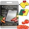 Ejoyiso Tagliere in Titanio per Cucina Con Scanalature, Adatto per Carne, Frutta E Verdura (29 * 20CM)