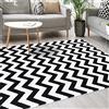 Mazovia Tappeto Moderno - Morbido Pelo Corto - Tappeto da Salotto Oeko-Tex - Tappeto per Ingresso Camera, Da Letto, Cucina, il Soggiorno - Collezione ATENA - Nero und Bianco 80 x 150 cm