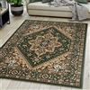 Carpeto Rugs Tappeto Orientale Salotto a Pelo Corto Verde 140 x 200 cm Classico Persian Design
