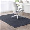 MOTTK Grande tappetino per sedia da ufficio, moquette e legno duro, spessore 6 mm, antiscivolo, per sedie a rotelle per pavimenti in legno (nero, 120 x 120 cm)