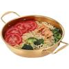 Homefurnishmall Ramyun, pentola in acciaio inox per ramen coreano, con manici, per noodles, zuppe, pasta, uova (oro)