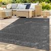 TT Home Tappeto Per Esterno Cucina Balcone Tappeto Soggiorno Moderno Triangoli Boho Disegno Geometrico, Colore:Grigio Scuro 2, Dimensione:80x250 cm