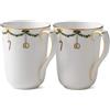 Royal Copenhagen Star Fluted/Xmas Bicchieri 2 Pezzi, Porcellana, Multicolore
