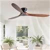 IBalody Ventilatore da soffitto in legno senza luci Ventilatori da soffitto ad incasso con telecomando a 6 velocità Ventilatore da soffitto moderno senza luce per camera da letto Patio Interno