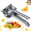 Generic Spremiagrumi manuale in acciaio inox, spremiagrumi manuale, spremiagrumi, arancia, limone, frutta, succo, spremiagrumi a freddo (confezione da 2)