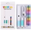 Briartw Set di 3 penne riscaldate a caldo USB DC5V per aggiungere kit di strumenti per scrapbooking scritti a mano brillanti con rotolo di carta stagnola di colore arcobaleno Glimmer Card Making Craft