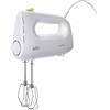 Braun MultiMix1 HM1010WH Sbattitore Modello 2023, 4 Velocità + Turbo, Dotato di 2 Fruste in Acciaio Inox e 2 ganci in acciaio inox, Motore Silenzioso, Leggero e Pratico, potenza 400watt, Bianco