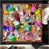 Siunwdiy Pellicola della finestra statica a colori, opaco Pellicola Decorative finestre di vetro pellicole per vetri privacy macchiato autoadesive, la pellicola per bagno di casa cucina,H,60x120cm