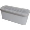 Brandani 55113 STAMPO PER CUBETTI GHIACCIO GRIGIO C/COPERCHIO E CONTENITORE TRASPARENTE SILICONE