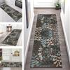 SGLGSTORE Tappeto Passatoia per Corridoio Antiscivolo Tappeto Cucina Lavabile Motivo floreale Tappeto 120X160CM Tappeti Runner Soggiorno Tappetino zerbino al metro Si pulisce con il mocio è Antisfilo tappeti