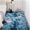 Heavyoff Area Tappeti Camera da letto Morbido Peluche Tappeto utilizzato per la Decorazione del Soggiorno di casa Blu tinto in massa, 200x250cm