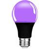MODOAO Lampadina UV viola illuminazione nera festa lampadina E27 luce notturna 395 nm luce nera per tailgating e altre scene (1, nero)