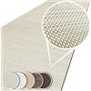 ANRO Tappeto per esterni, impermeabile, per balcone, terrazza, corridoio, resistente alle intemperie, crema, lavabile, 500 x 50 cm