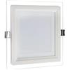 Generic UNIVERSO PANNELLO LED SLIM QUADRATO DA INCASSO CON CORNICE IN VETRO 18W 1800 LUMEN CCT 3000K - 4000K - 6500K